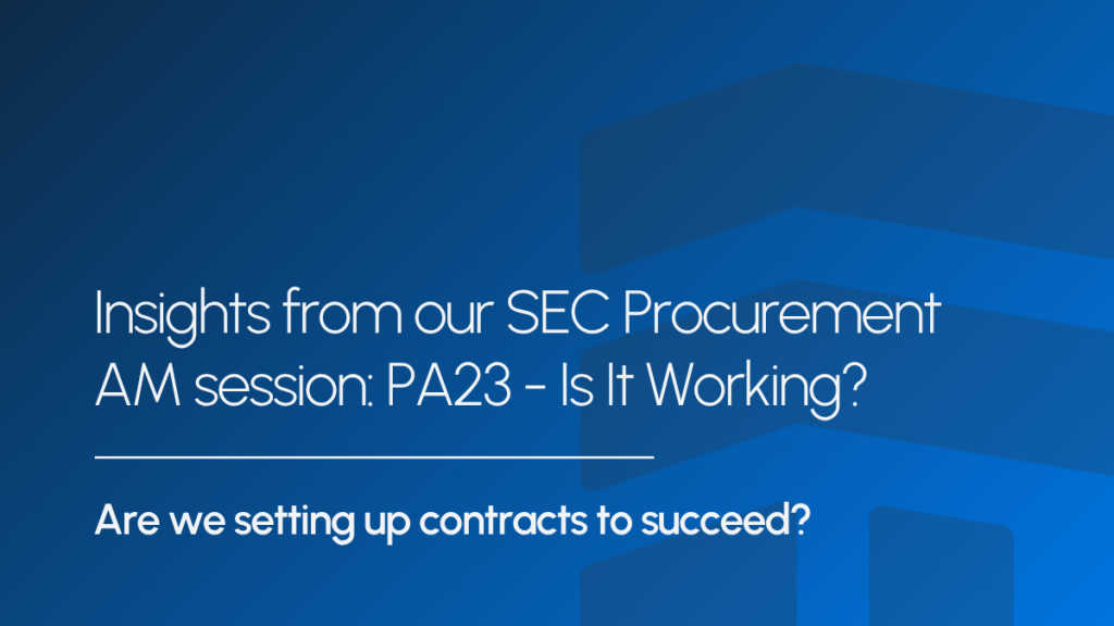 Are we setting up contracts to succeed?
