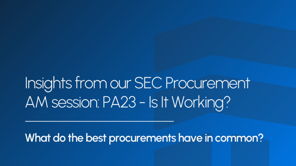 What do the best procurements have in common?